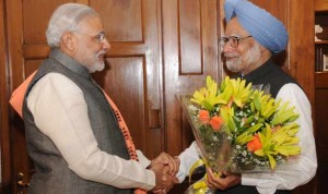 Narendra Modi and Manmohan Singh face to face 2