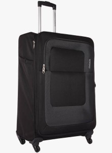 American Tourister 76Cm Sparta Black Soft Luggage Strolley