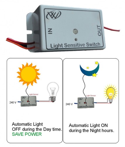 Light Sensitive Switch Automatic Light Switch