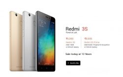 Xiaomi Redmi 3S Prime Flash Sale on Aug 17th at 12 PM
