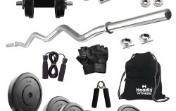 Headly 35 Kg Home Gym, 14 Inch Dumbbells, Curl Rod, Gym Backpack, Accessories for Rs.1,899