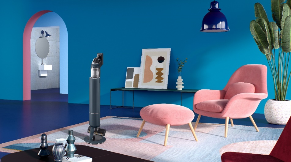 The new Bespoke Jet� premium in Midnight Blue elevates homeowners' living spaces with its sleek design