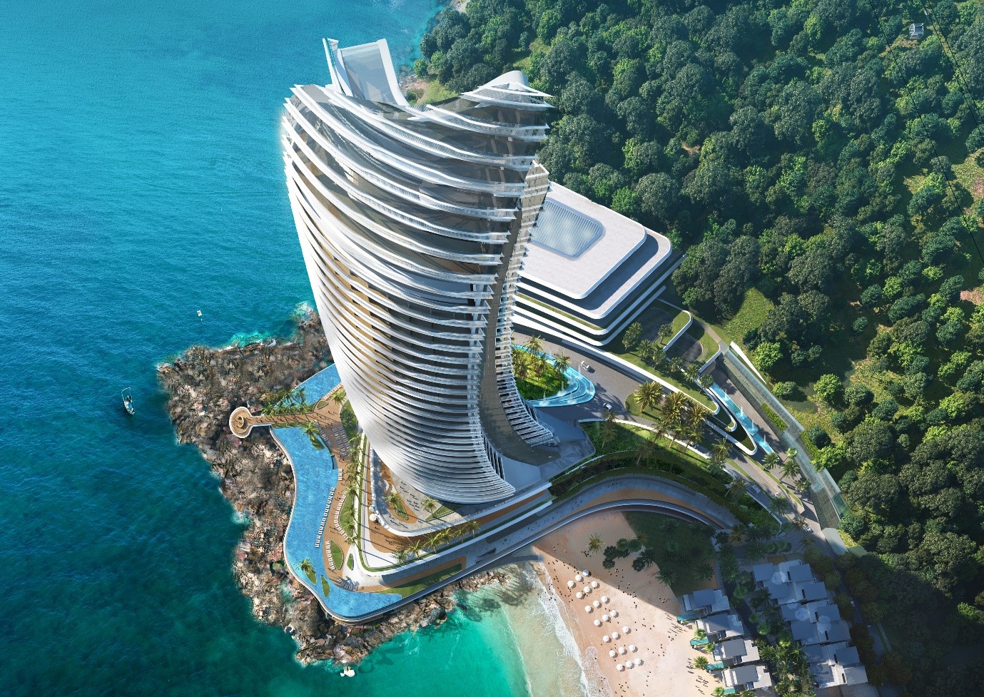 Sun Group broke ground on the Aspira Tower project in Hon Thom island.