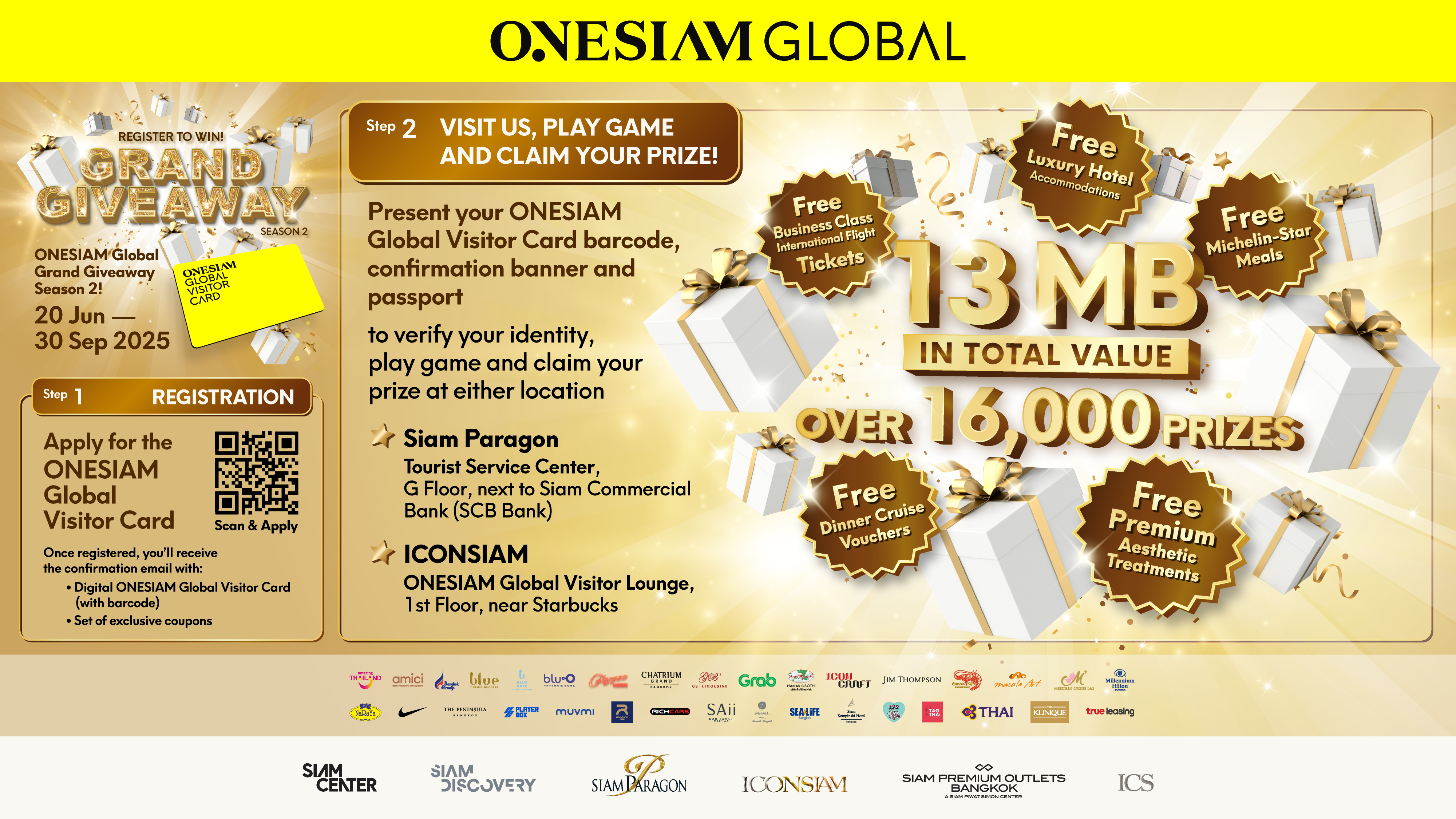 How to participate and enter the ONESIAM Global Grand Giveaway Campaign