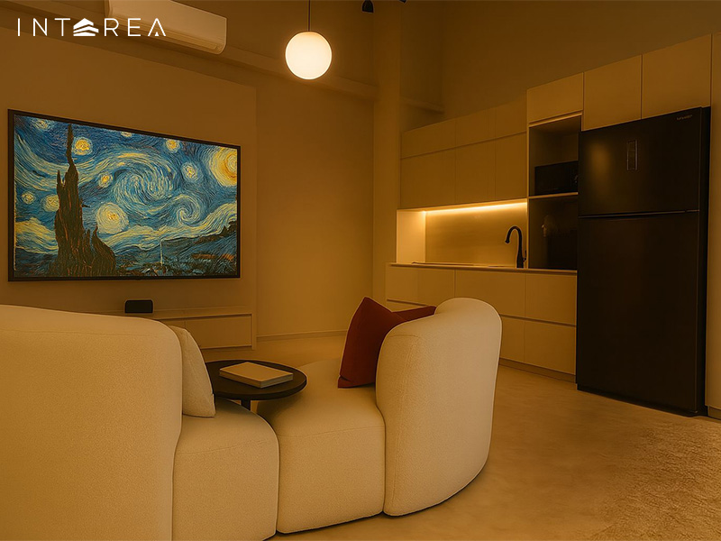 Cozy modern living room Designed by Interea Pte Ltd