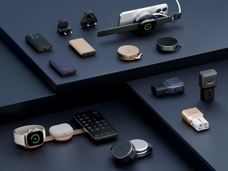 Power meets versatility. The full range of Energea tech gear in Gunmetal, Cobalt and Champagne.