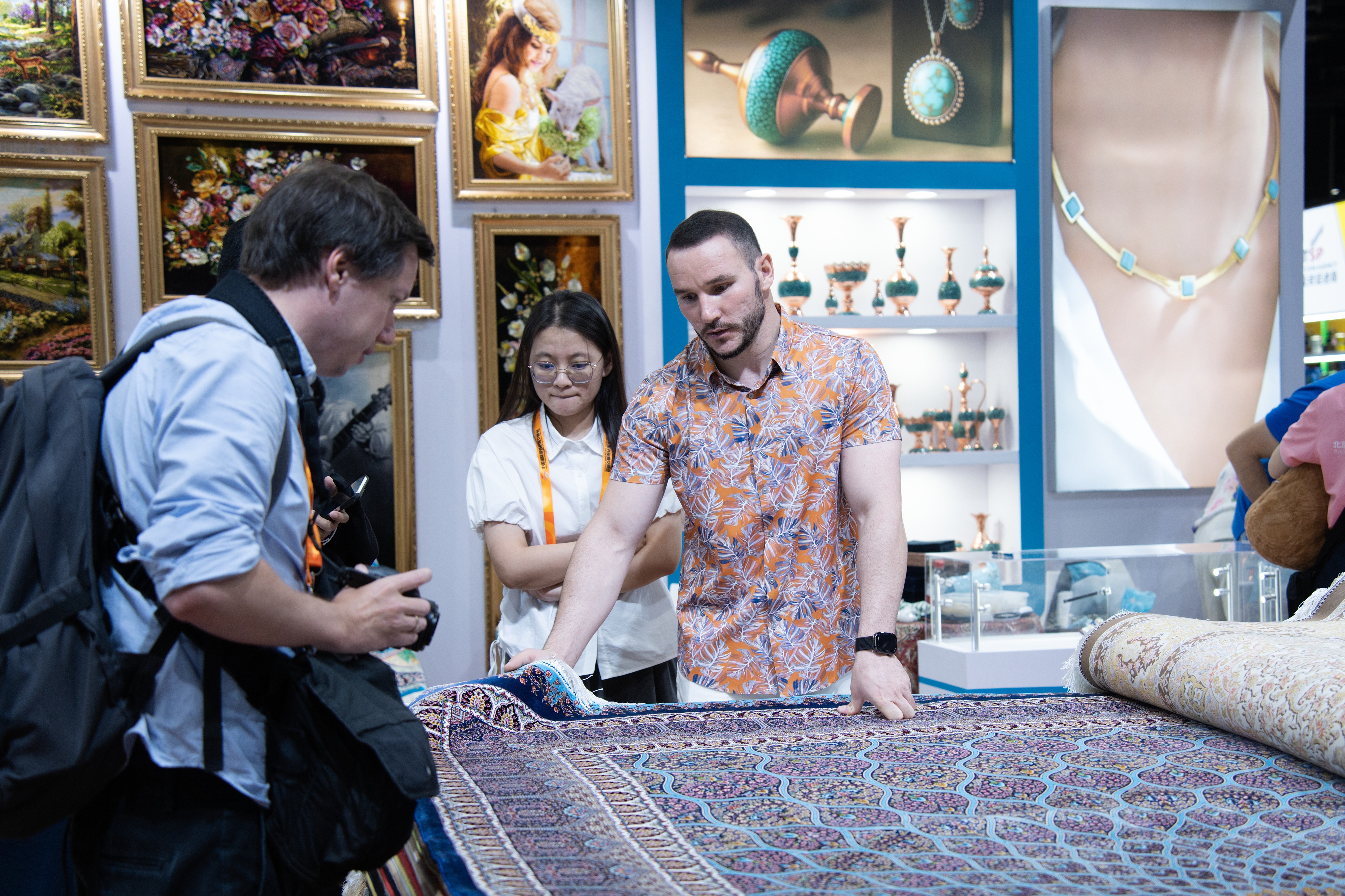 This photo taken on Sept. 10, 2025 shows an Iranian booth of the thematic exhibitions during the 2025 China International Fair for Trade in Services (CIFTIS) at Shougang Park in Beijing, capital of China.