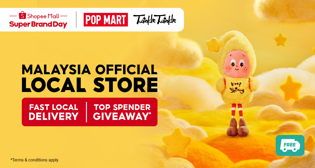 POP MART Local Official Malaysia store is now on Shopee Mall! Join the Super Brand Day now!