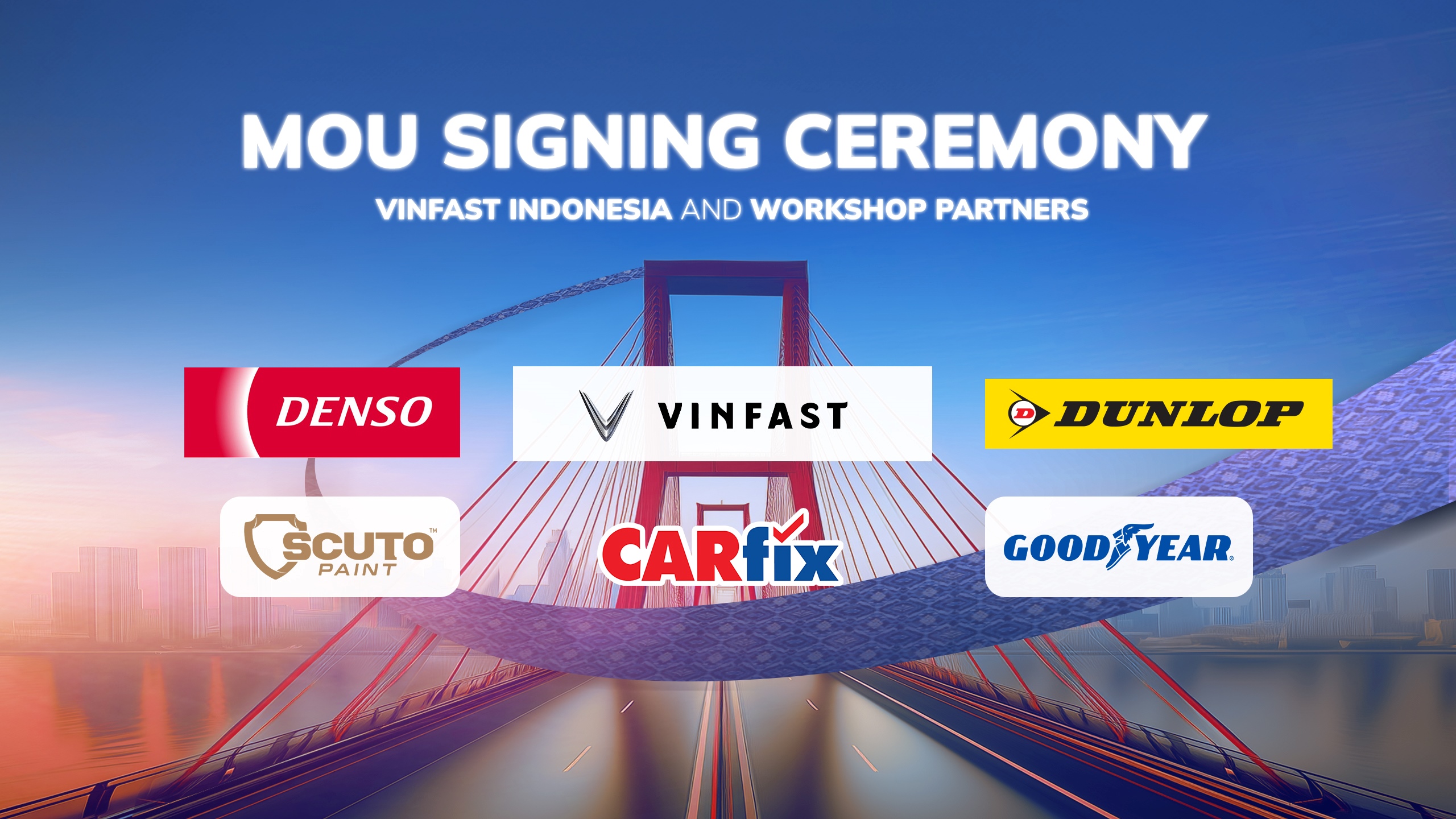 The Memoranda of Understanding signed with Denso, Dunlop, Goodyear, CARfix, and Scuto Paint mark a significant milestone in VinFast’s efforts to expand its electric vehicle after-sales network across Indonesia.