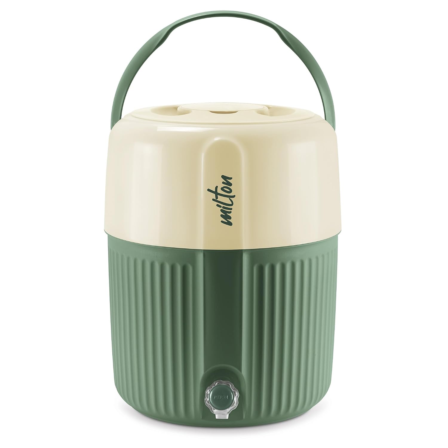 Milton Kool Pristine 22 Insulated Plastic Water Jug, 19 litres, Green | Food Grade | Easy to Carry | BPA Free