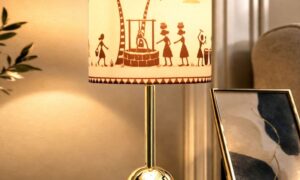 Luxe Dome Gold Table Lamp With Indian Art Shade Luxe Dome Gold Table Lamp With Indian Art Shade Lkrjre 300x180