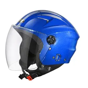 STUDDS RAY Super Open FACE Helmet for Men and Women Dapper Blue L