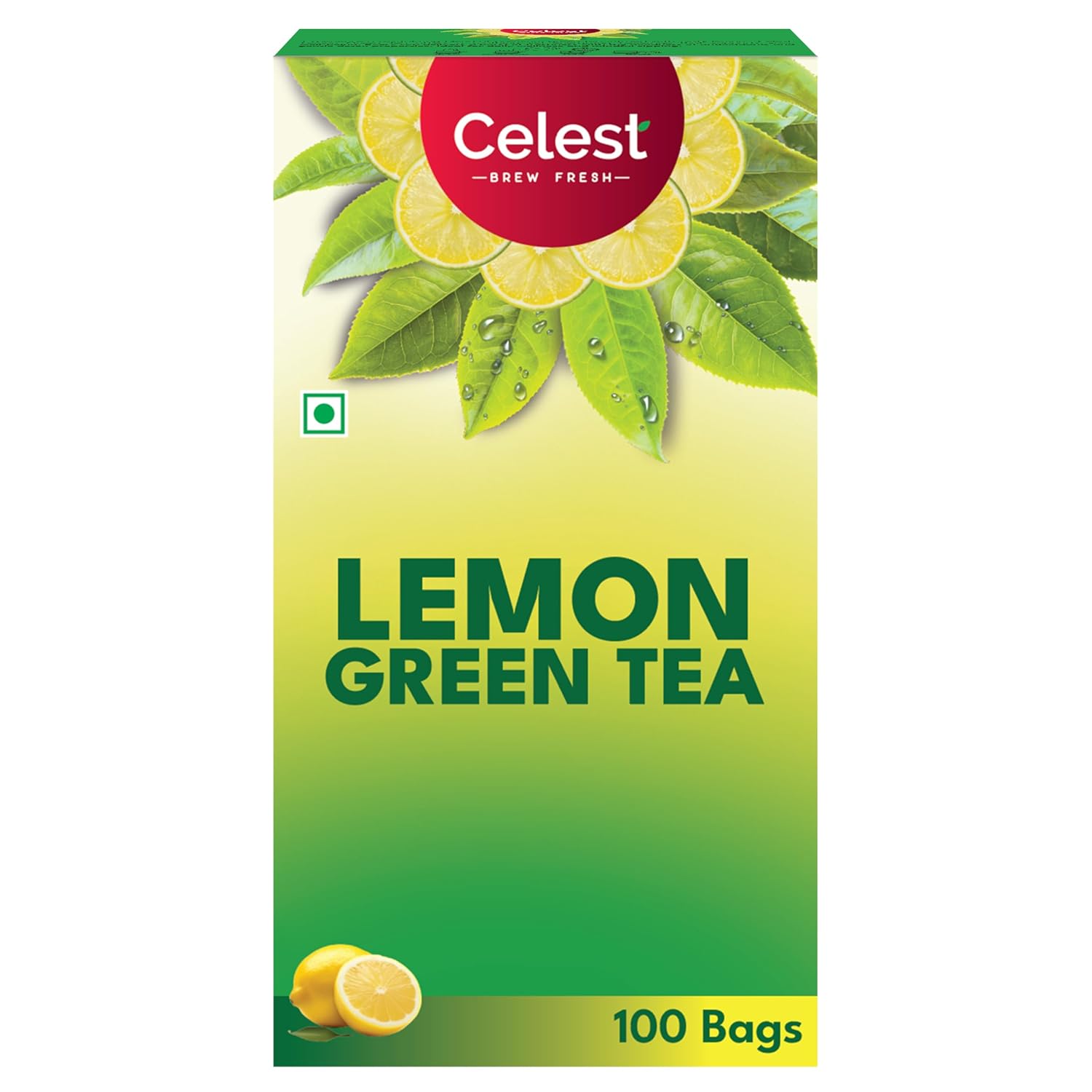 Celest Lemon Green Tea for Weight Loss - 100 Teabags | Zesty Lemon Green Tea