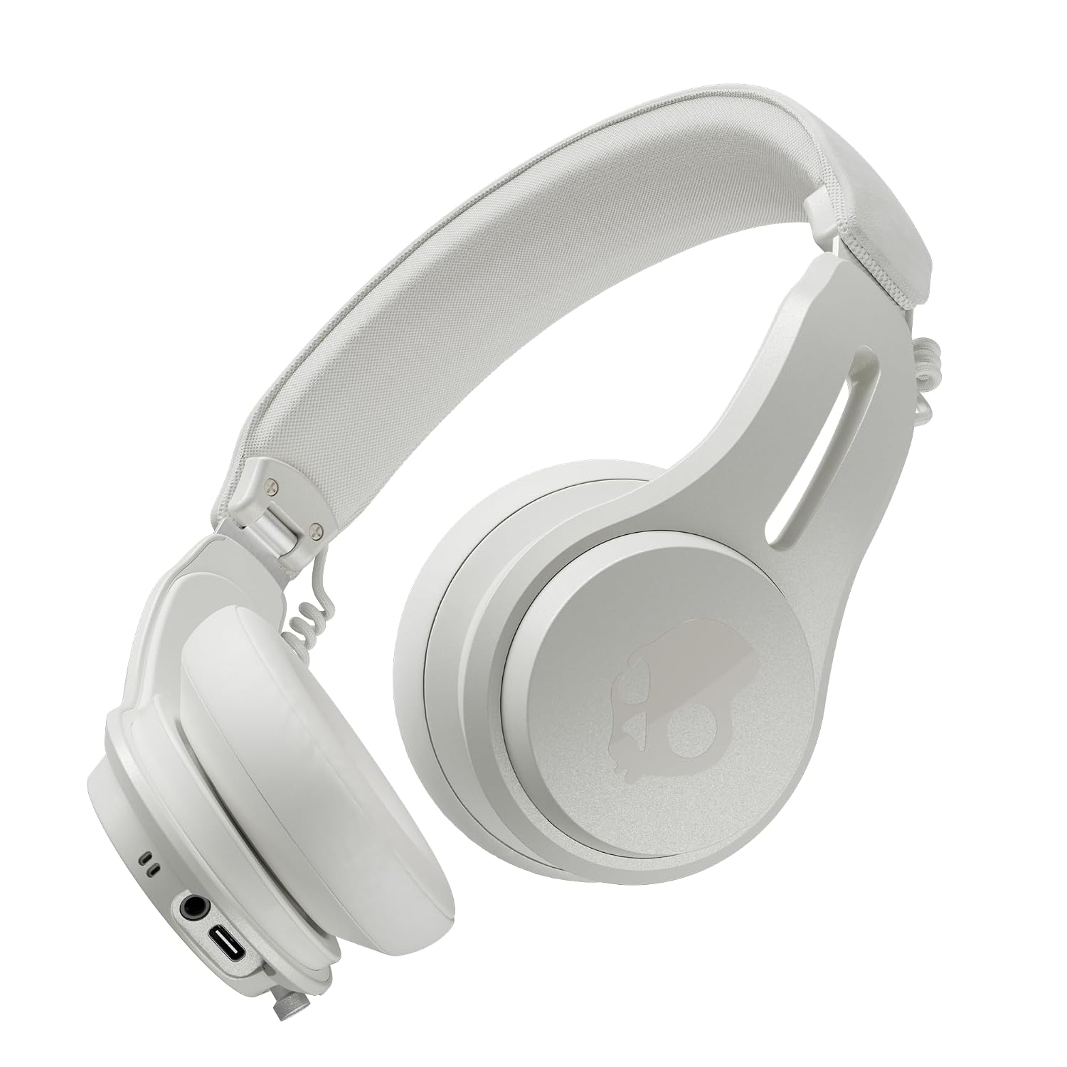 Skullcandy Icon ANC On-Ear Wireless Bluetooth Headphones - Active Noise Cancelling, 97.5dB 60Hr Battery + Rapid Charge, Mic, Stay-Aware Mode, iOS & Android – Bone