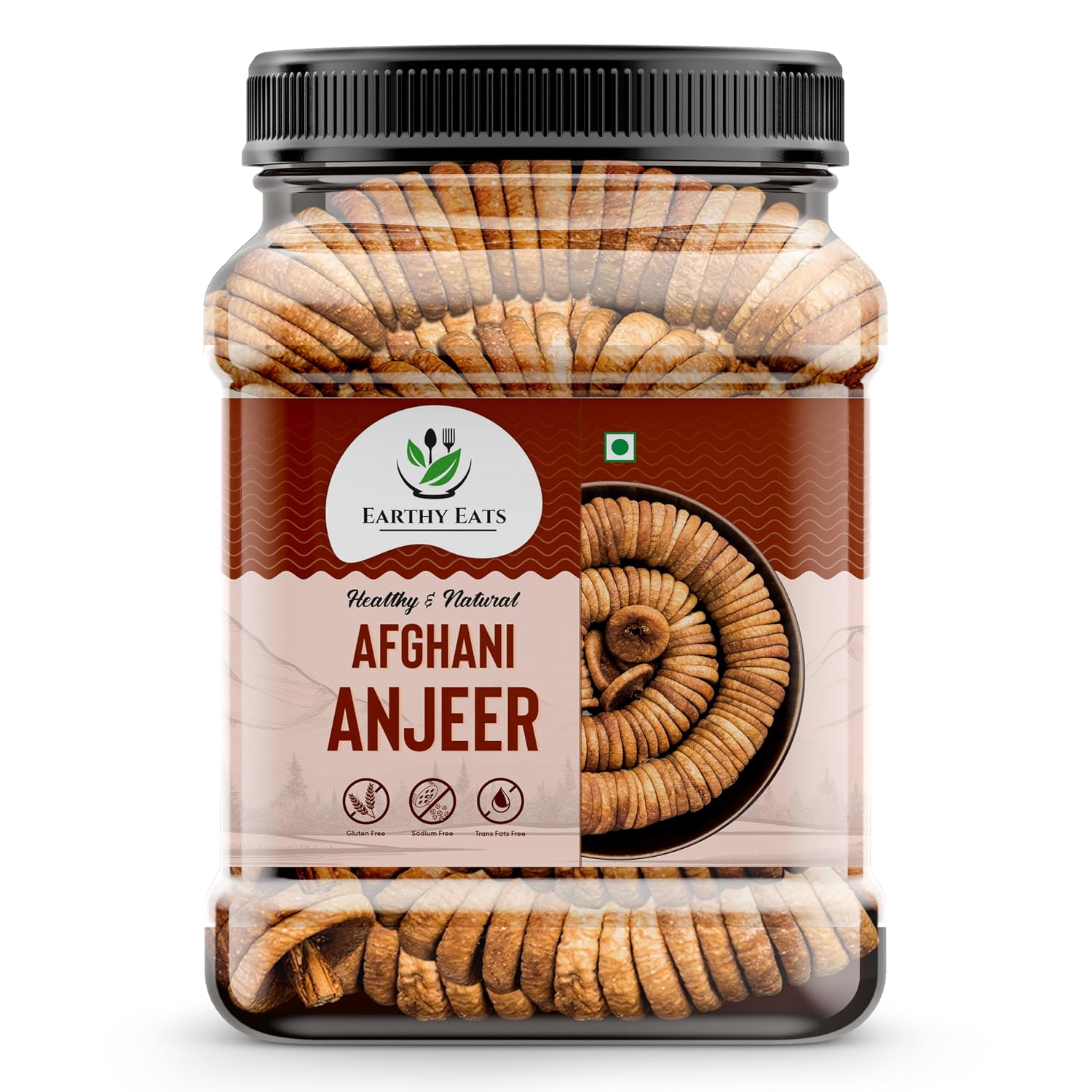 Earthy Eats Premium Afghani Anjeer | Soft Juicy Dried Figs Dry Fruit | No Added Sugar, Rich Source Of Fiber Pack Of 1 | Perfect for Gifting (1000 G)