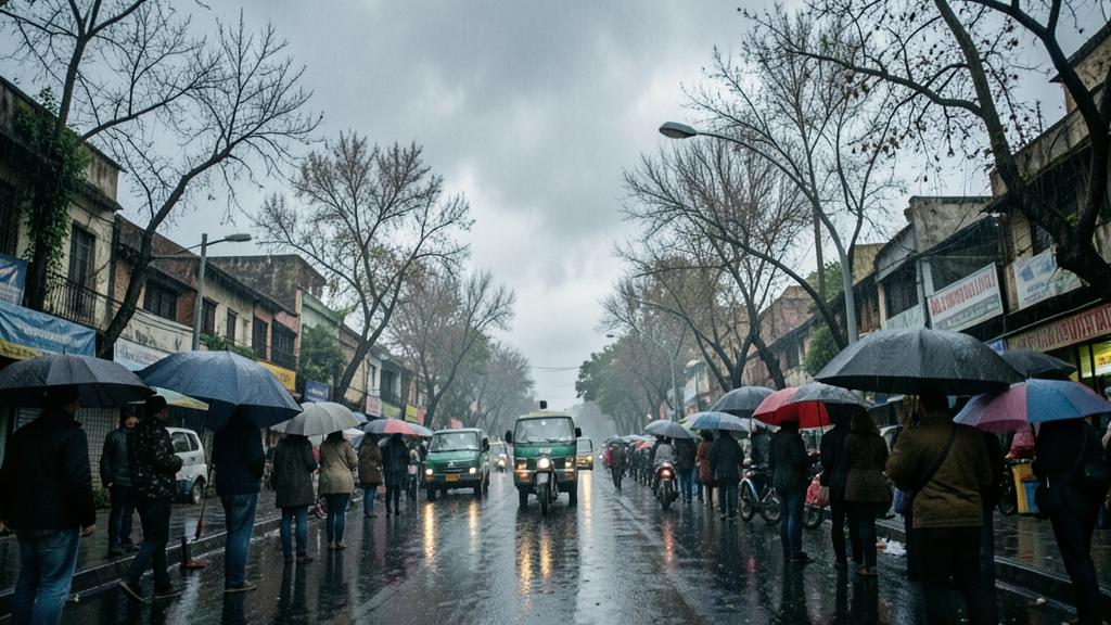 Delhi temperature: capital records coldest October day in four years as Cyclone Arnab brings rain