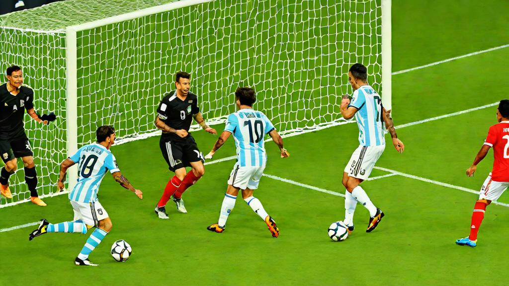José Manuel López scores first Argentina goal but off‑side call nullifies it
