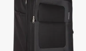American Tourister 76Cm Sparta Black Soft Luggage Strolley