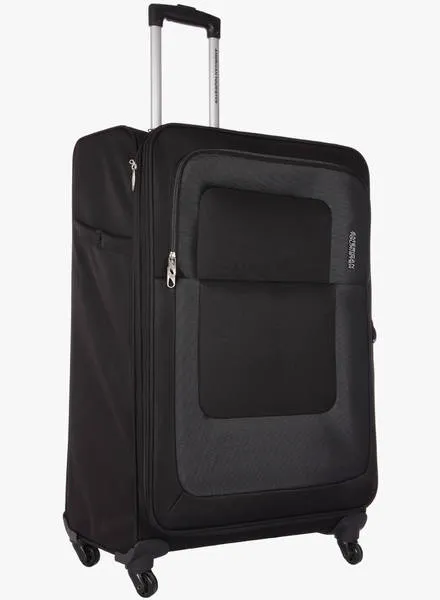 American Tourister 76Cm Sparta Black Soft Luggage Strolley
