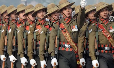 Assam Regiment Adjudged Best Marching Contingent