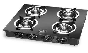Padmini 4 Burner Gas Stove Cs 4Gt Cloud Crystal Black