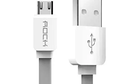 Universal Micro USB Flat Data Cable Rock Original Grey