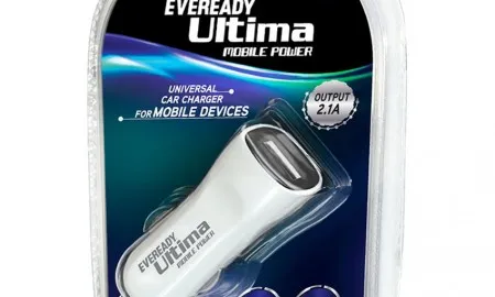 Eveready 2.1 Amp USB Car Charger White