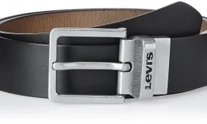 Levis Black And Brown Leather Mens Belt