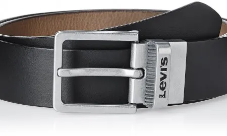 Levis Black And Brown Leather Mens Belt