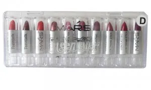 Mars Mini Lipstick Drop Lip Color D Set Of 10