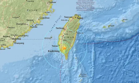 Strong 6.7 Earthquake Hits Southern Taiwan USGS