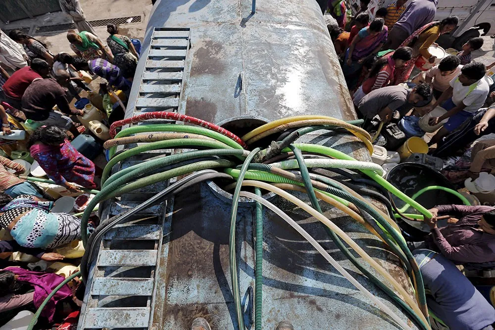 Ten Million Without Water In Delhi