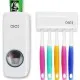 White Toothpaste Dispenser With Toothbrush Holder