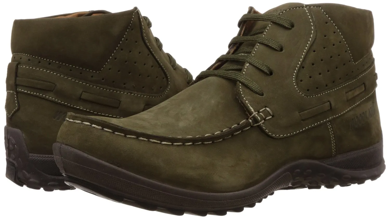 Woodland Mens Leather Sneakers