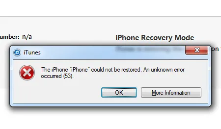 Iphone Error 53