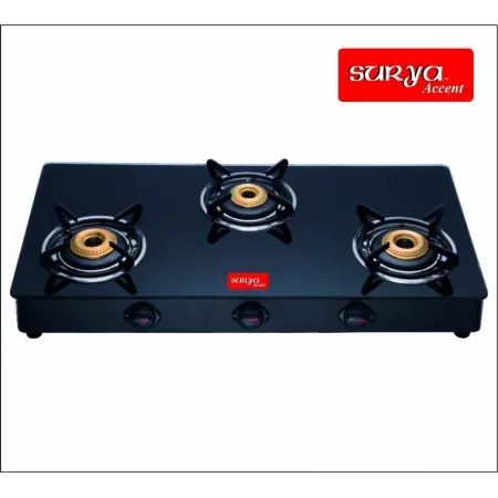 3 Burner Glass Top Gas Stove