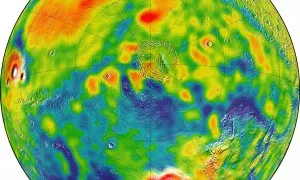Gravity Map That Shows Interior Of Mars