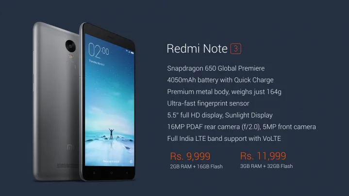 Xiaomi Redmi Note 3 2