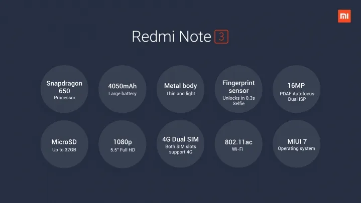 Xiaomi Redmi Note 3 5