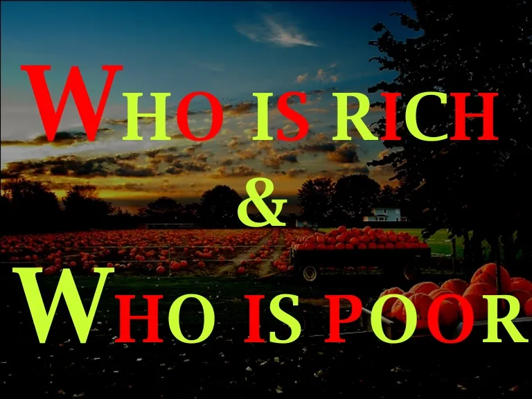 Who Is Poor