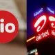 Reliance Jio Airtel Vodafone