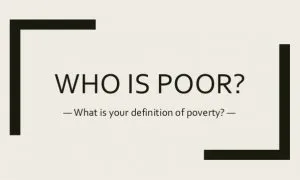 Who Is Poor