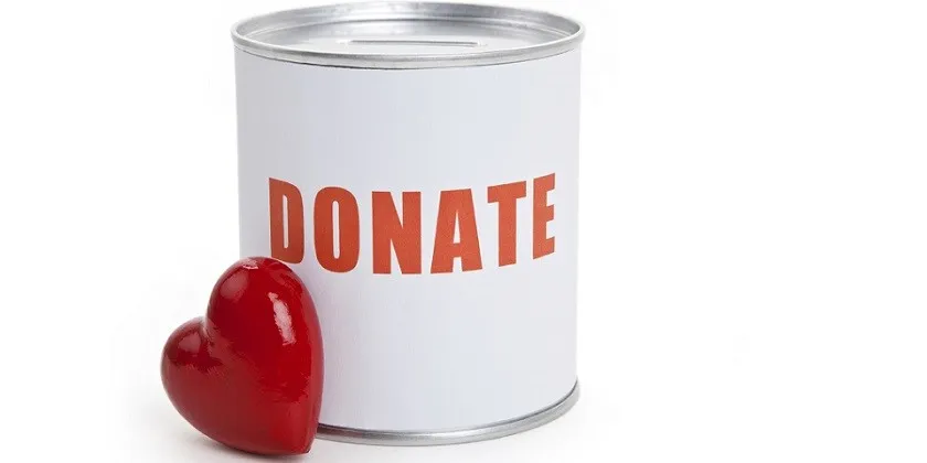 Donation Box and Red Heart