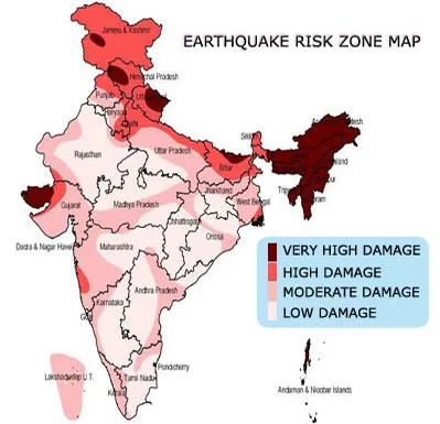 Earthquake Prone Areas in India