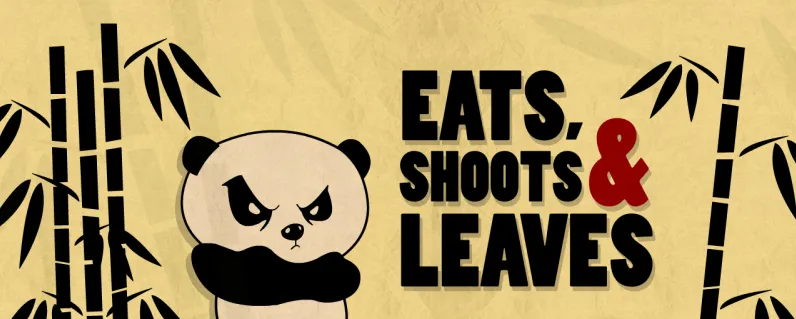 A panda walks into a restaurant