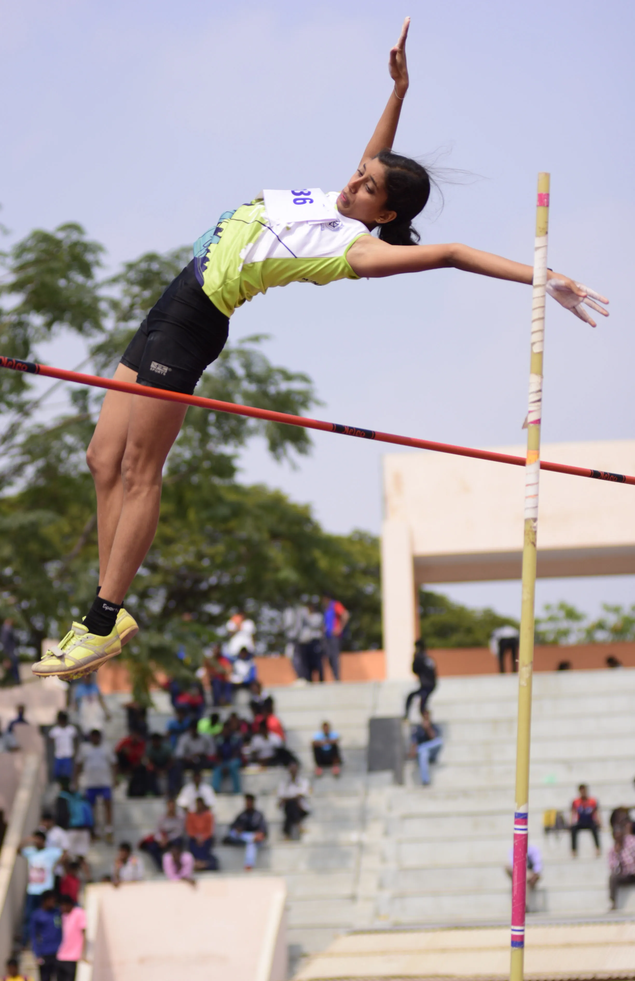Reshma Raveendran First Pole Vault MG University (3)