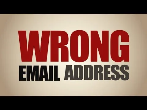 Wrong email address