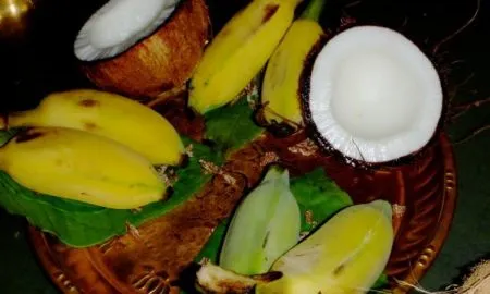 Coconut And Banana Are Offered In The Temples