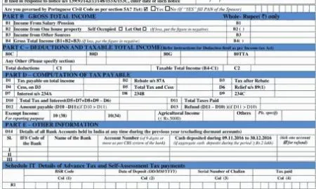 Income Tax Dept Simplified IT Returns 2017