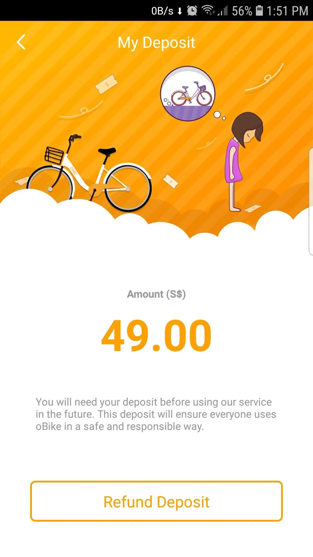 obike deposit
